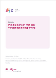 afbeelding van de kaft SKILZ richtlijn pijn bij mensen een verstandelijke beperking