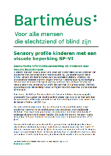 Sensory profile kinderen met een visuele beperking SP-VI